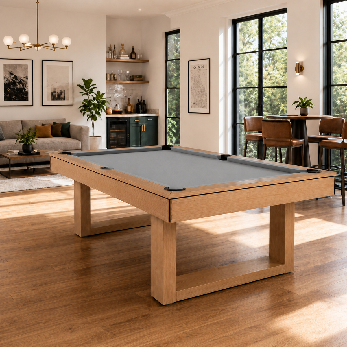 Aurel - Oak Pool Table Felt & Flipper