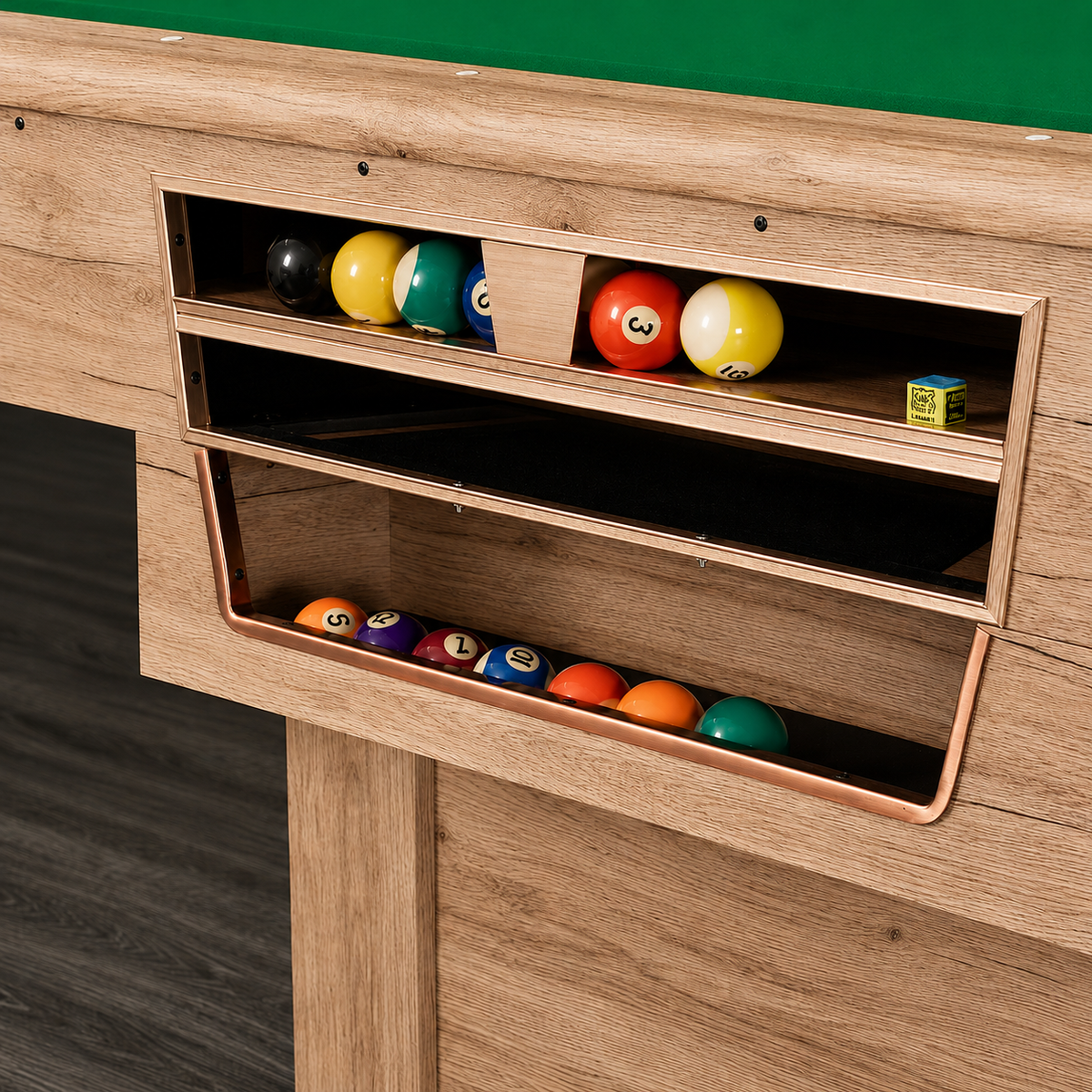 Maverick - Oak Pool Table Felt & Flipper
