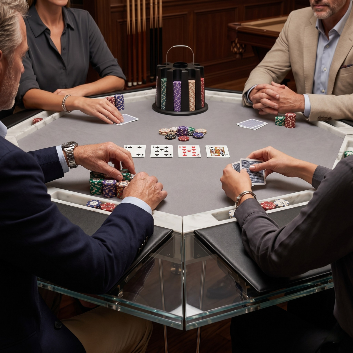 Royal Octagon Poker Table Felt & Flipper