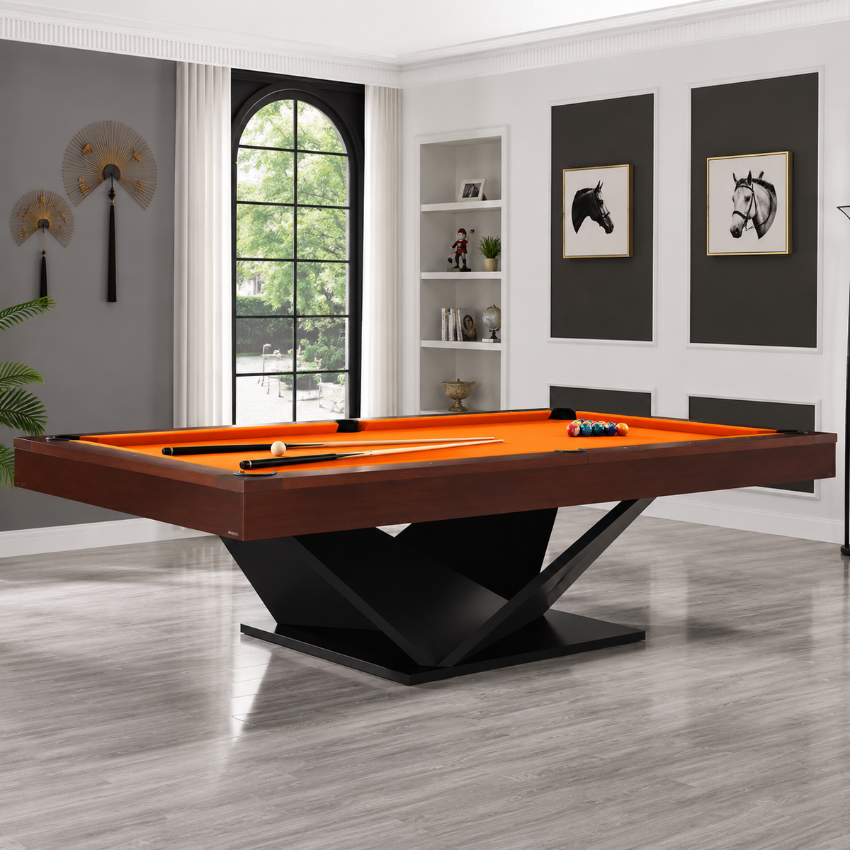 Vertex - Wood Pool Table Felt & Flipper