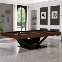 Vertex - Wood Pool Table Felt & Flipper