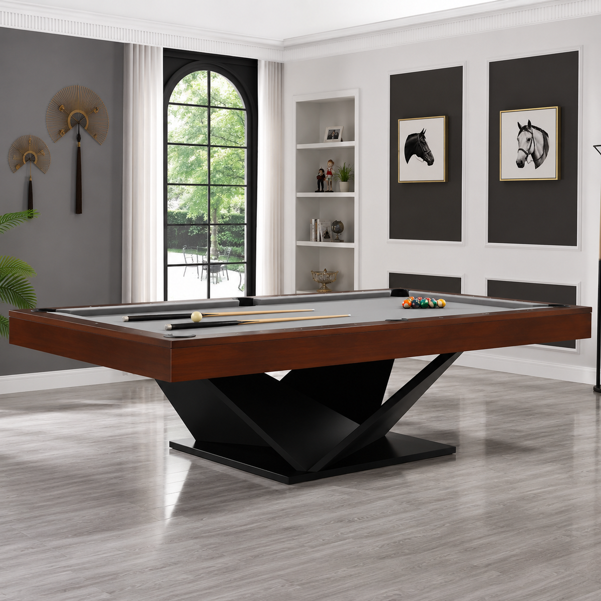Vertex - Wood Pool Table Felt & Flipper