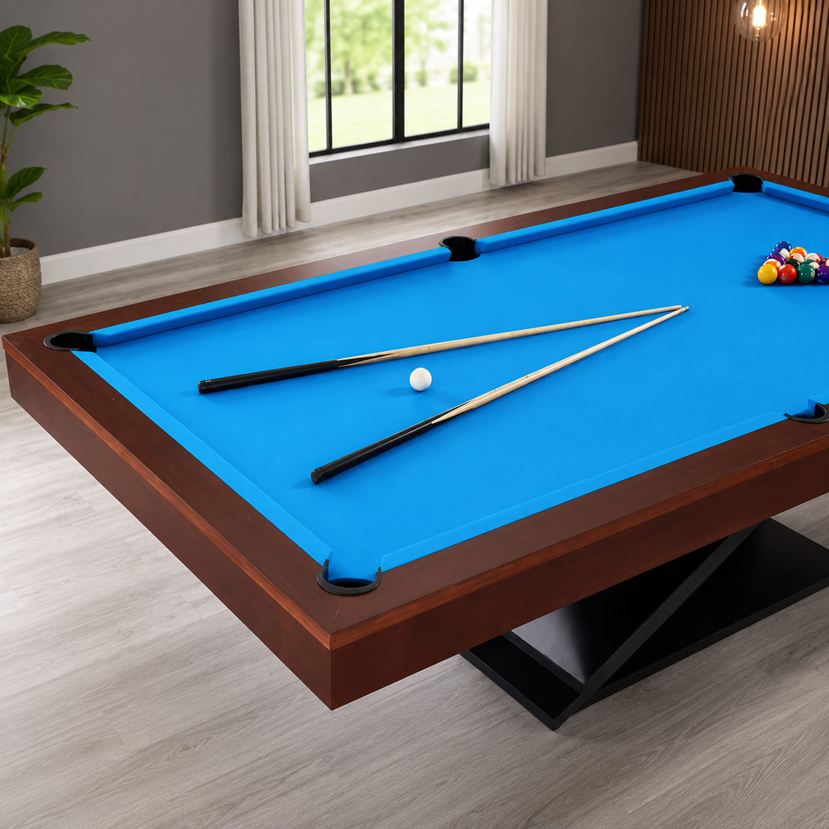 Vertex - Wood Pool Table Felt & Flipper