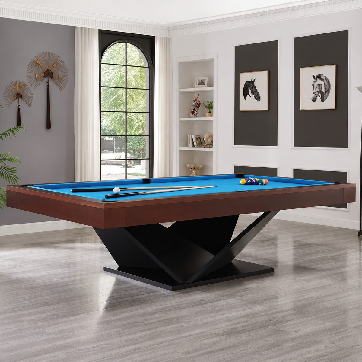 Vertex - Wood Pool Table Felt & Flipper