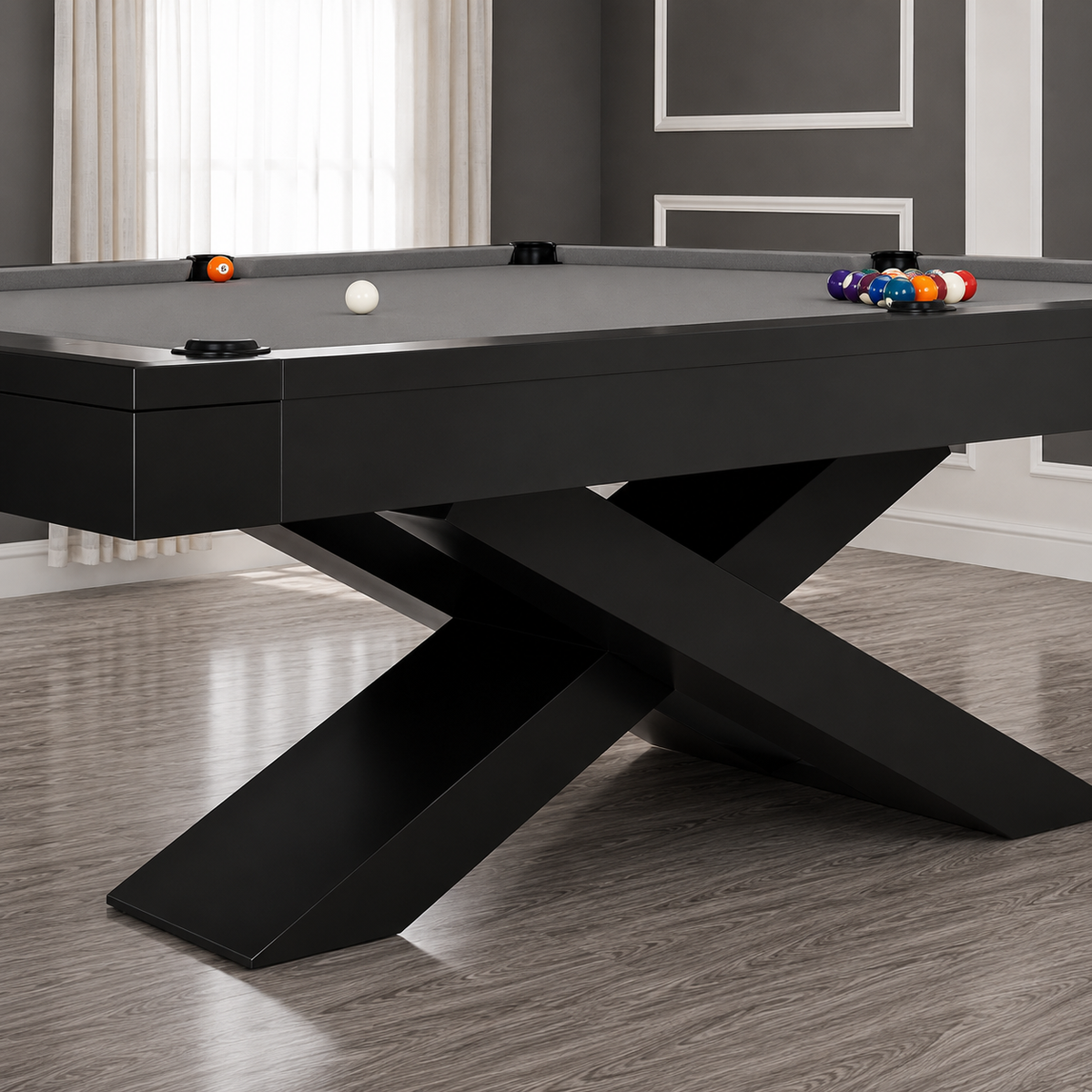 Xara - Cross Pool Table Felt & Flipper