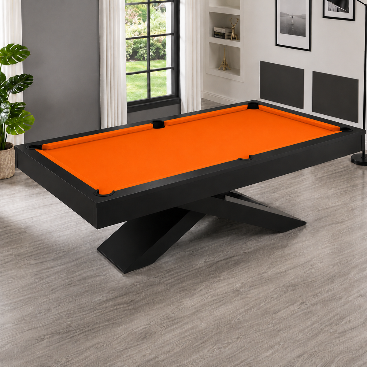 Xara - Cross Pool Table Felt & Flipper