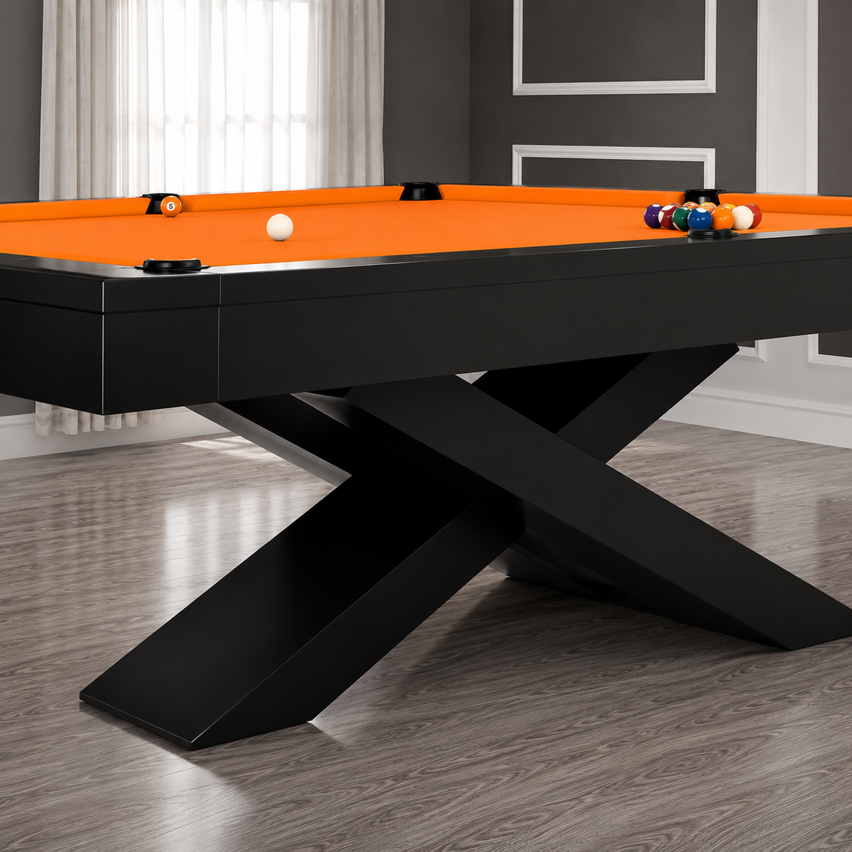 Xara - Cross Pool Table Felt & Flipper
